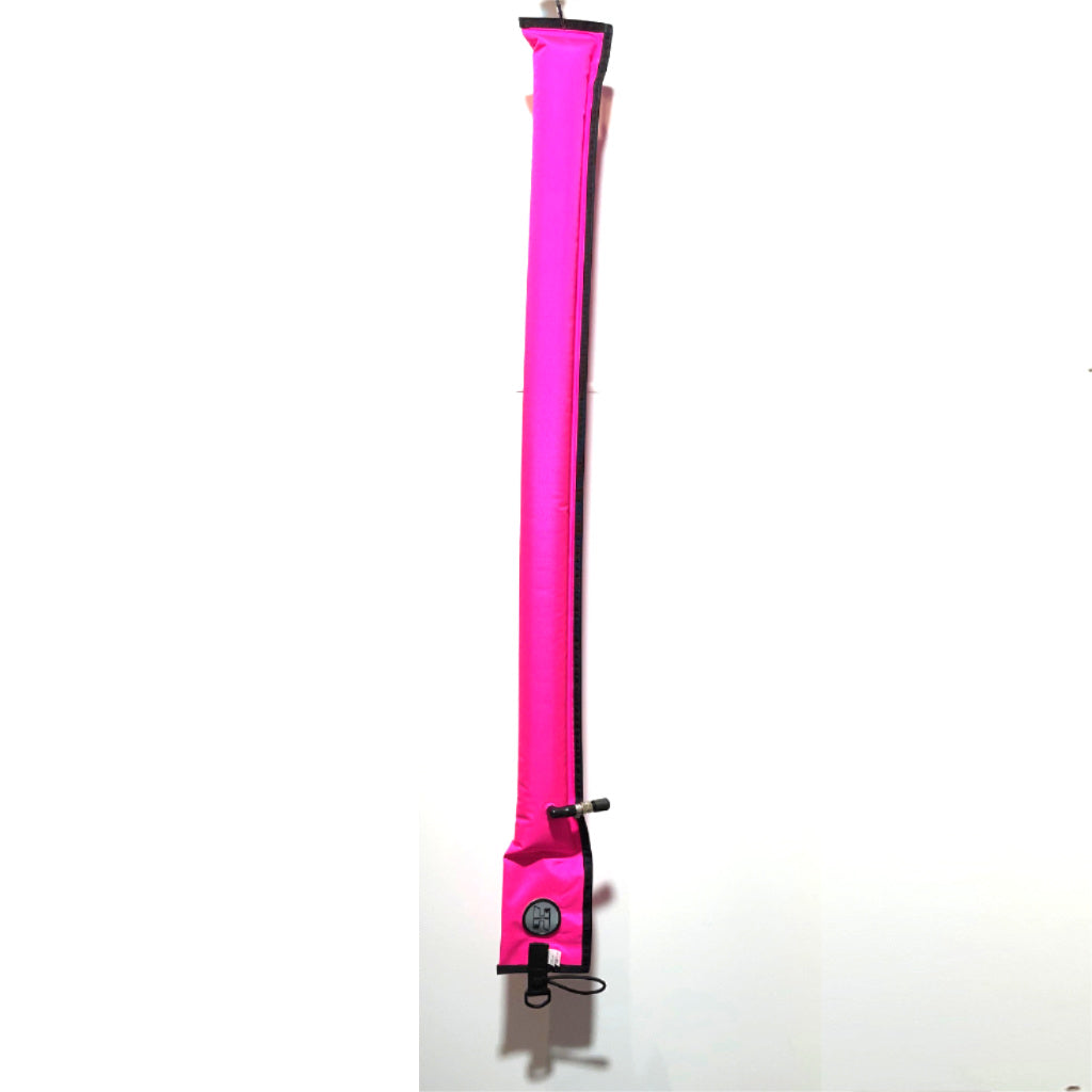 Halcyon Diver&#39;s Alert Marker, 3.3&#39; (1 m ) long, oral inflate with OPV, pink (Inflatabe only with the mouth)