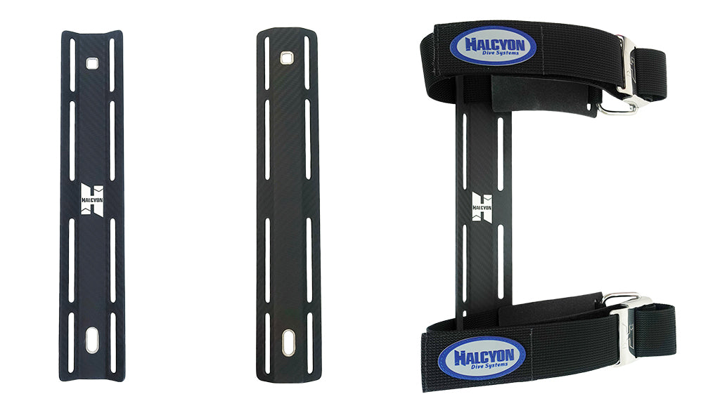 Halcyon CF Single Tank Adaptor w/Cam Straps (Carbonfaser)
