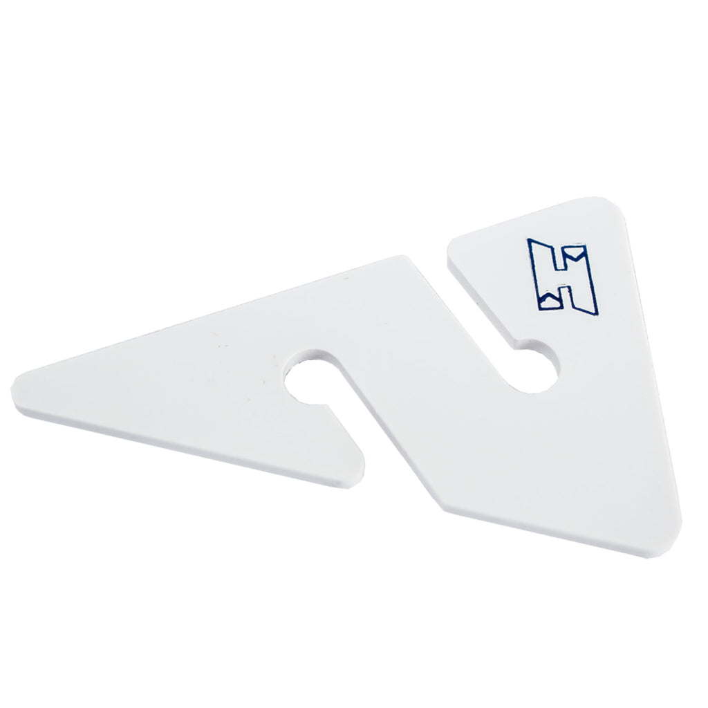 Line Arrows, white w/ blue H logo